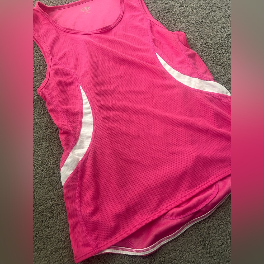 C9 by Champion Duo Dry Running Tank | Pink w/ Mesh Panels & Back Zip Pocket | S - Picture 2 of 11